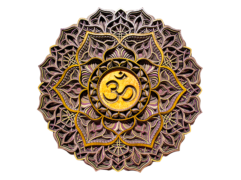 Sun and Moon laser cut layer wall art.