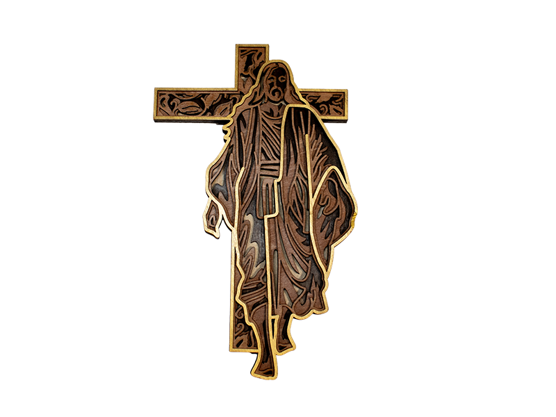 Jesus laser cut layer wall art.